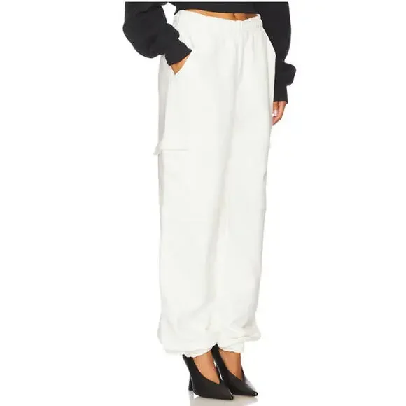 SALLY LAPOINTEcotton JOGGERS Off White size M NWT $290msrp